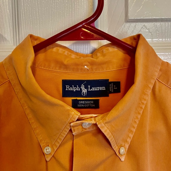 Ralph Lauren GREGGOR short sleeve button down check shirt box shirt men's XL size cotton green type Vintage Second Hand main image 0
